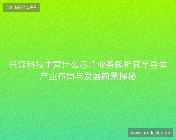 兴森科技主营什么芯片业务解析其半导体产业布局与发展前景探秘